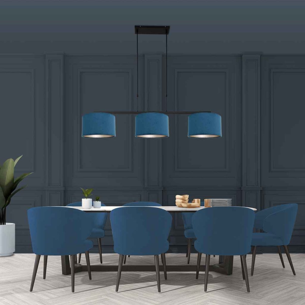 Moderne zwarte metalen hanglamp Steinhauer Stang - Afbeelding 4