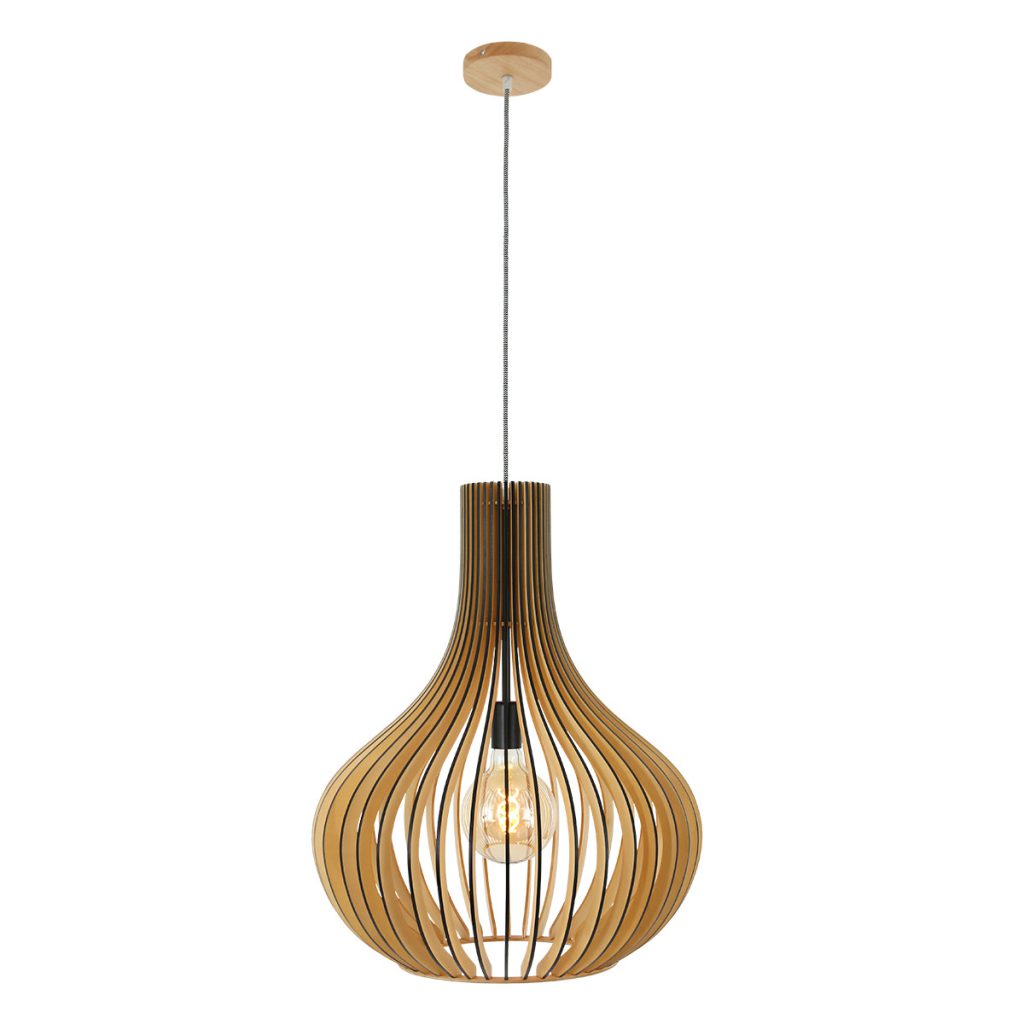Houten hanglamp met spijlen druppel Steinhauer Smukt - Afbeelding 2