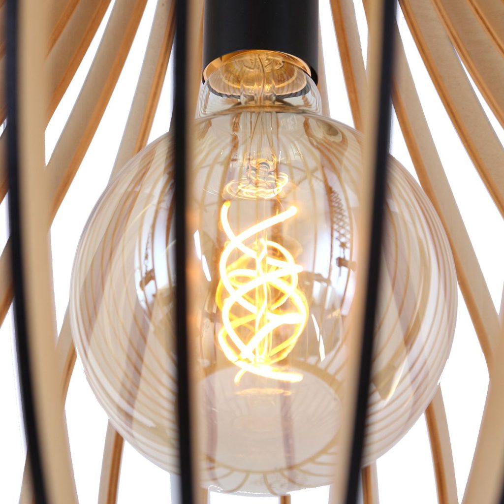 Houten hanglamp met spijlen druppel Steinhauer Smukt - Afbeelding 11