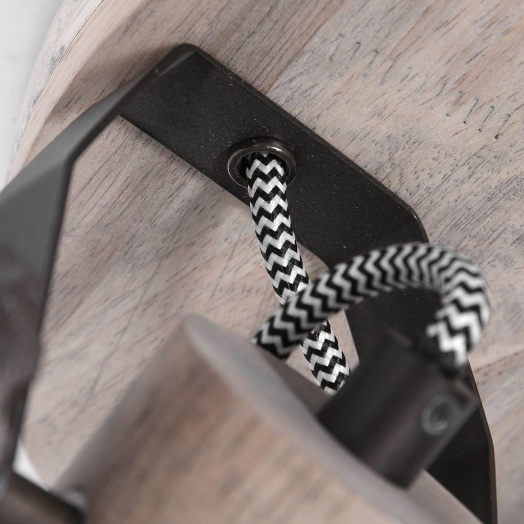 Houten ronde plafondlamp 3 spots Mexlite Gearwood - Afbeelding 11