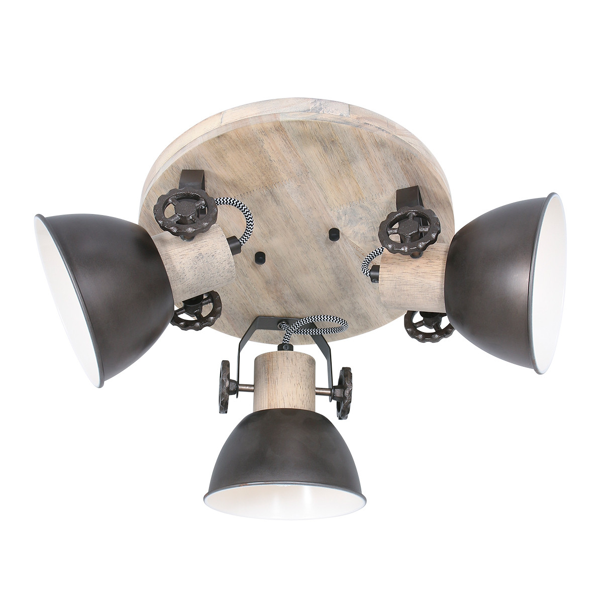 houten-ronde-plafondlamp-3-spots-mexlite-gearwood-3063a