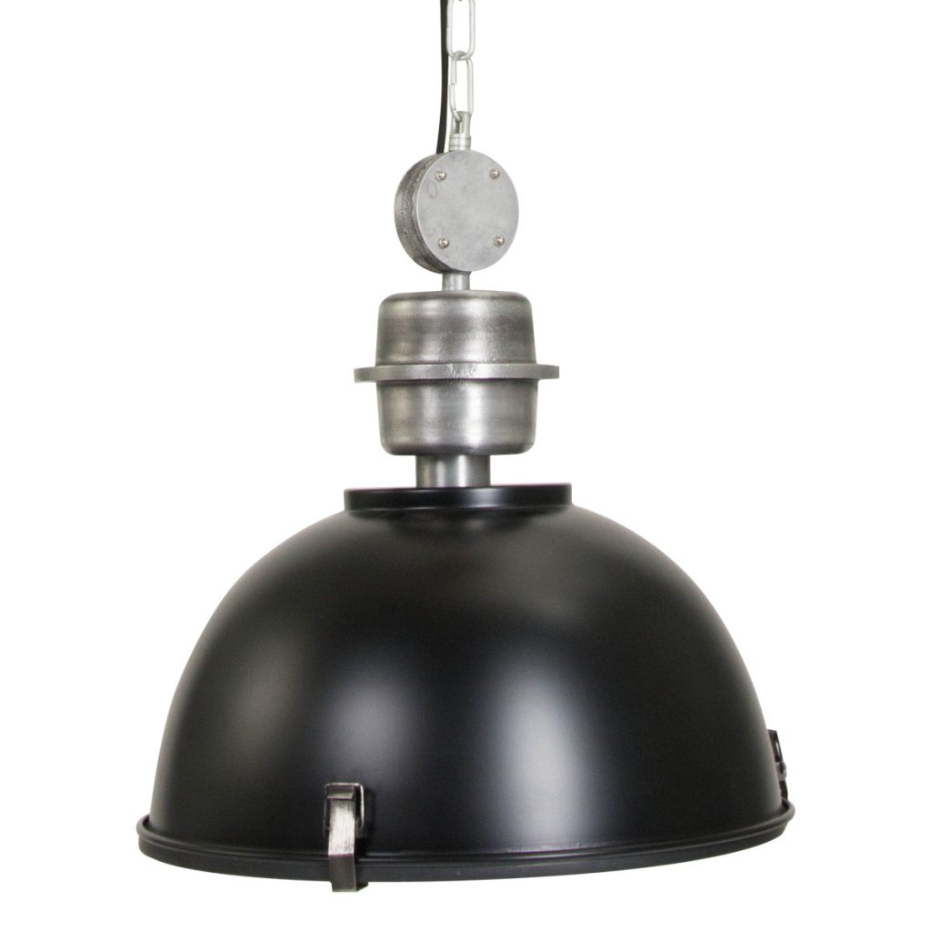 Koepelvormige ruw zwarte hanglamp metaal/glas Steinhauer Bikkel - Afbeelding 12