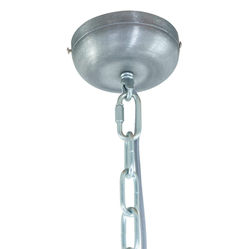 Industriële groene hanglamp metaal/glas koepelvorm Steinhauer Bikkel - Afbeelding 6