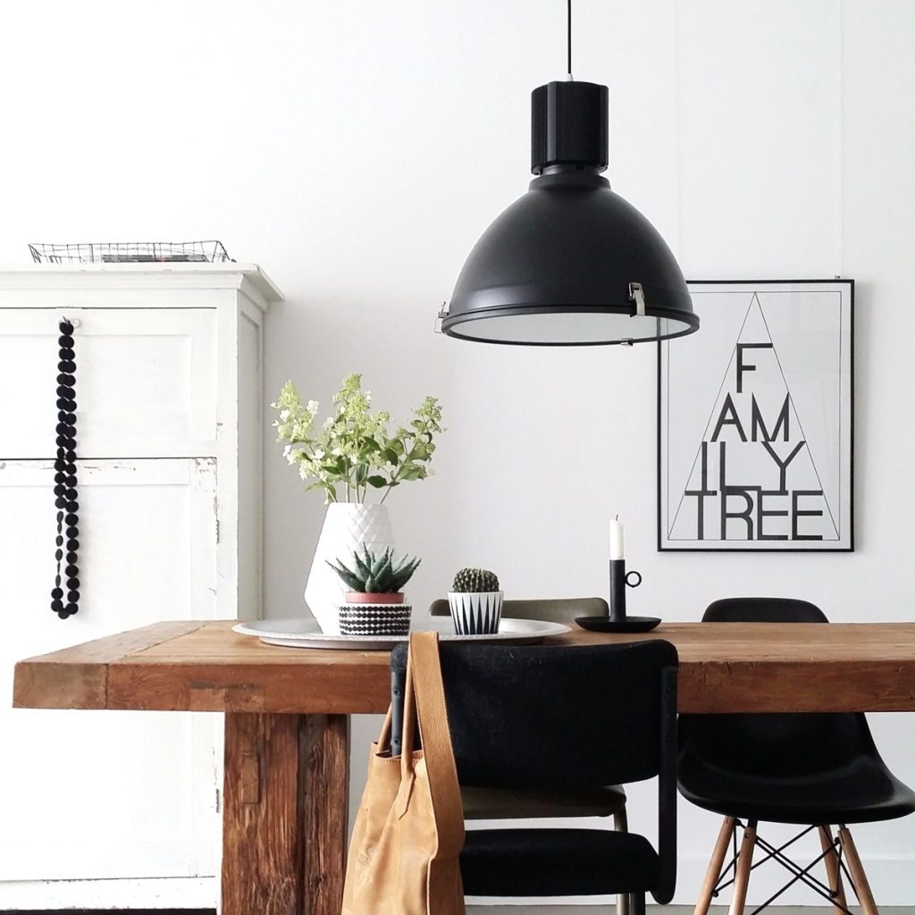 Ronde industriële zwarte hanglamp metaal/matglas Steinhauer Warbier - Afbeelding 3