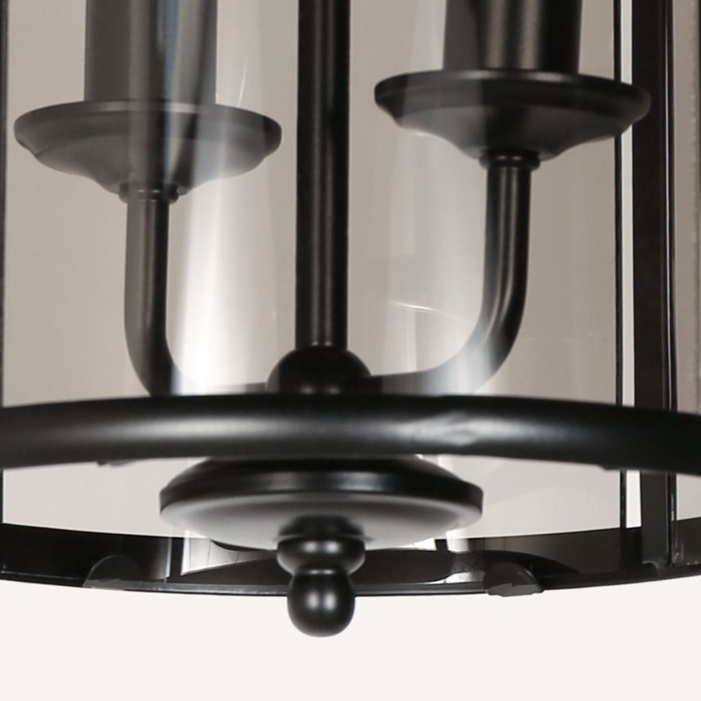 Hanglamp 2-lichts zwart lantaarn rookglas Steinhauer Pimpernel - Afbeelding 5
