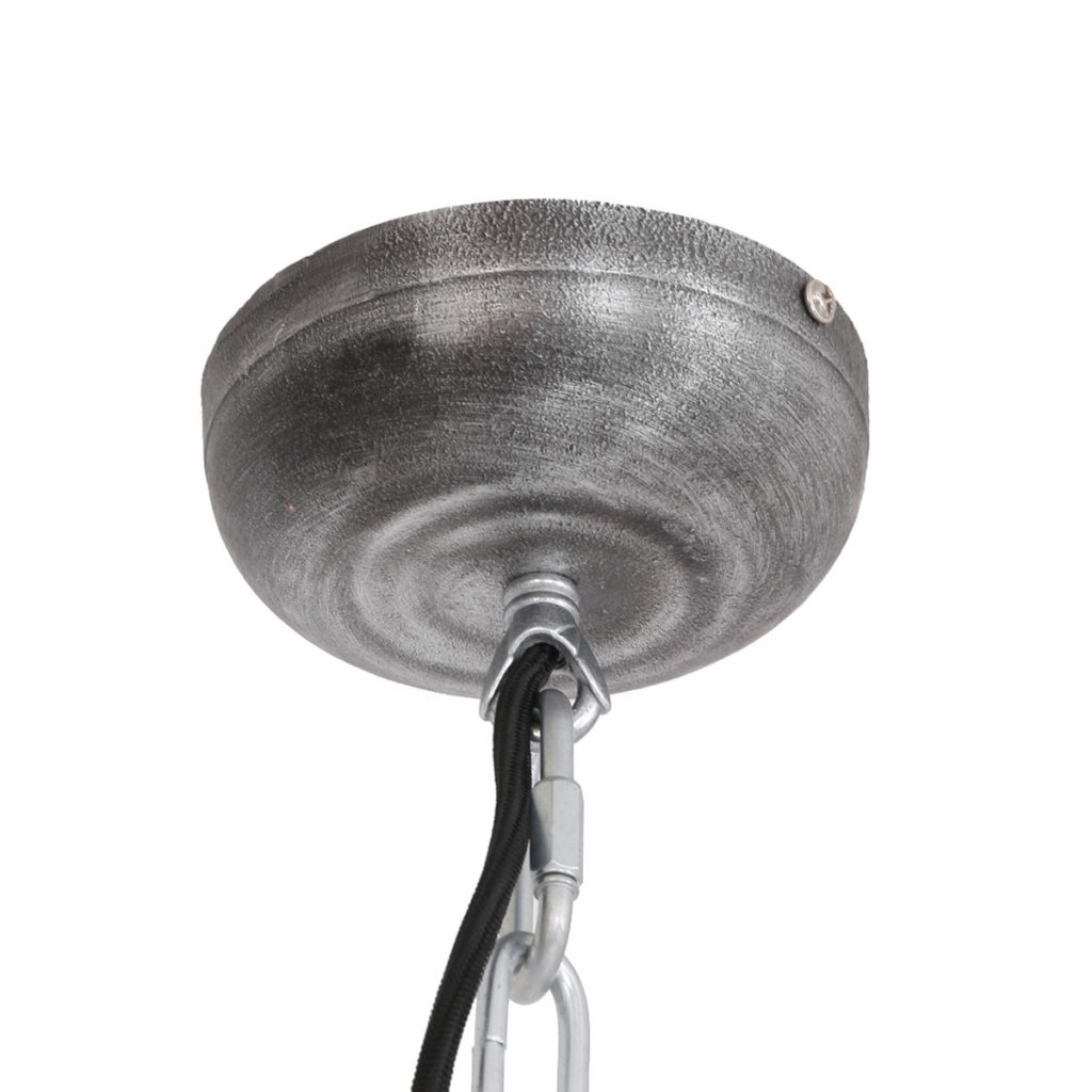 Industriële metalen transparant glazen hanglamp Steinhauer Bikkel - Afbeelding 11