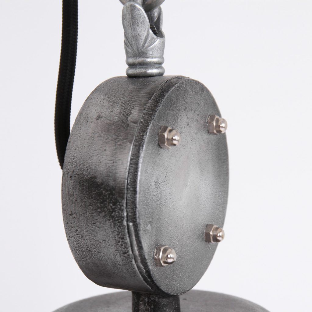 Industriële metalen transparant glazen hanglamp Steinhauer Bikkel - Afbeelding 7