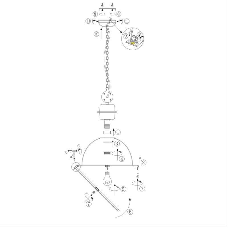steinhauer-hanglamp-bikkel-transparant-glasmetaal-ø45cm-e27-1452gr-1