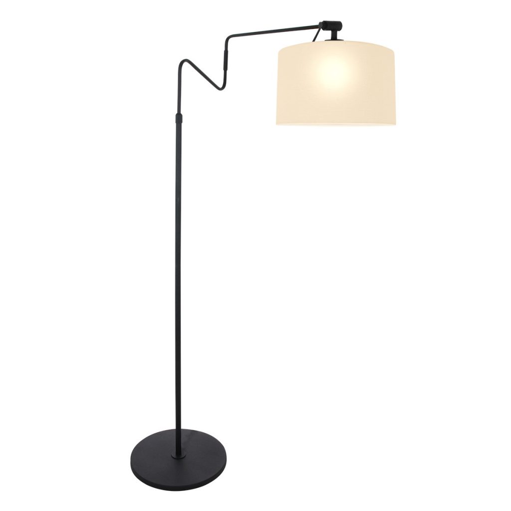 Industriele staande lamp met witte kap Steinhauer Linstrom - Afbeelding 2