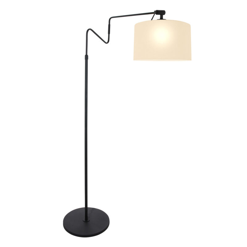 Industriele staande lamp met witte kap Steinhauer Linstrom - Afbeelding 2