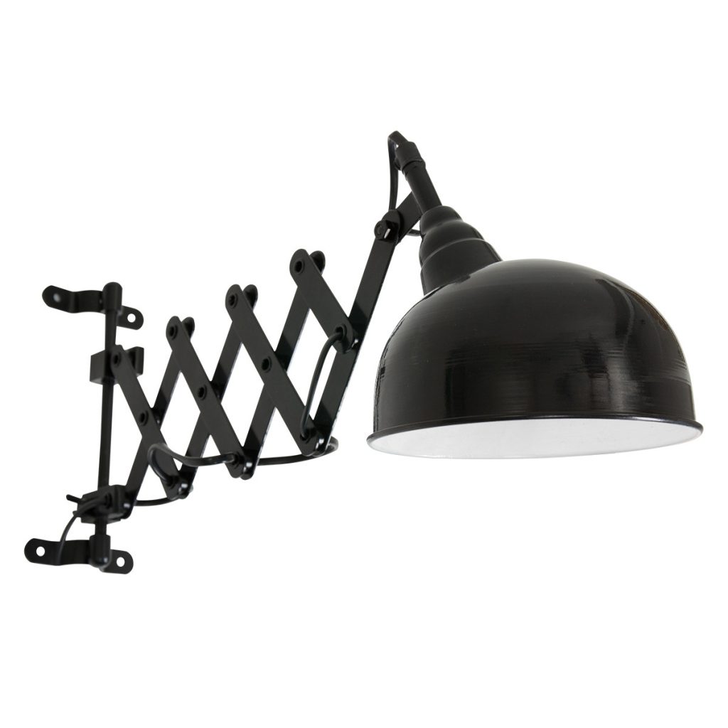 Retro zwarte metalen wandlamp Steinhauer Yorkshire - Afbeelding 2