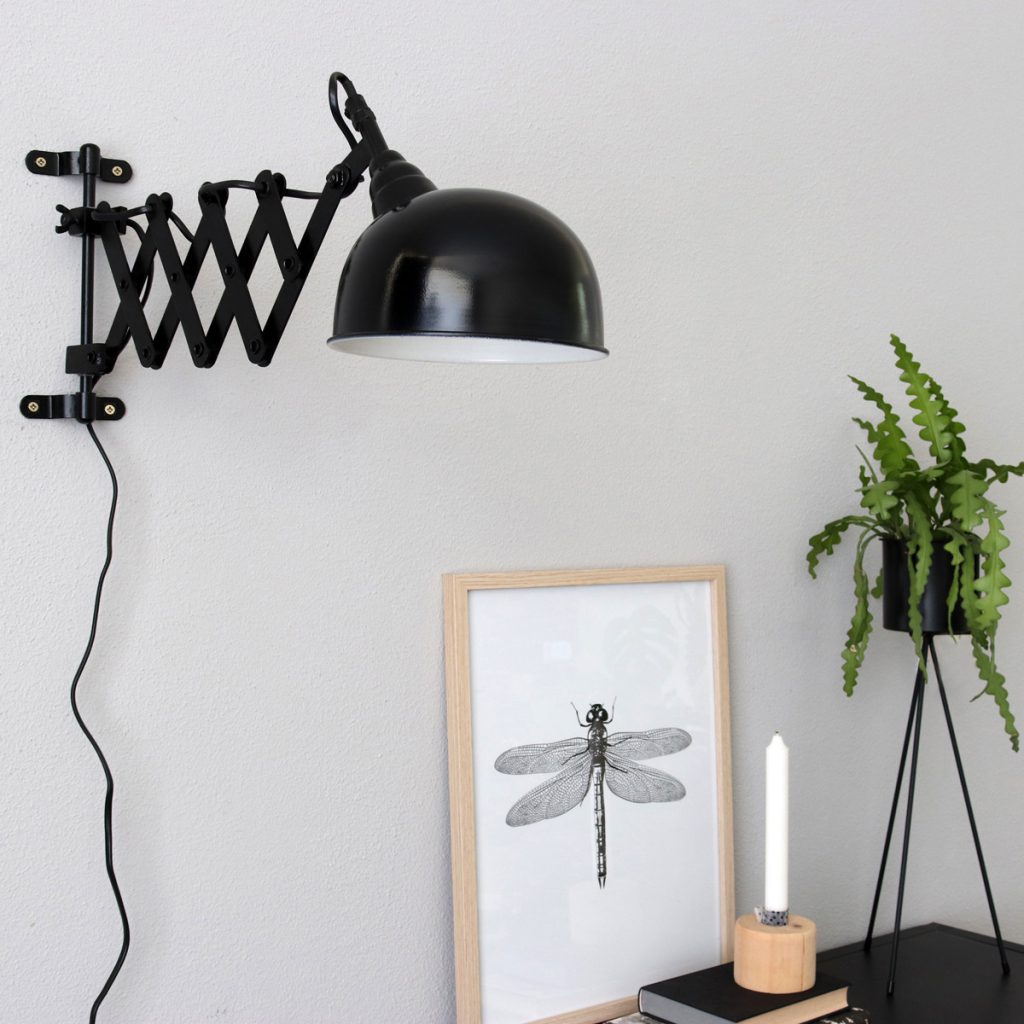 Retro zwarte metalen wandlamp Steinhauer Yorkshire - Afbeelding 3