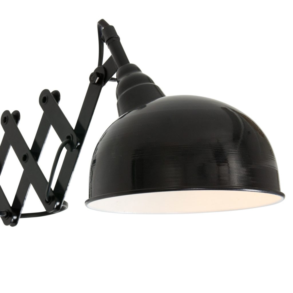 Retro zwarte metalen wandlamp Steinhauer Yorkshire - Afbeelding 6