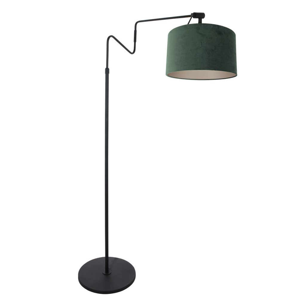 industriele-vloerlamp-met-donkergroene-kap-vloerlamp-steinhauer-linstrom-groen-en-zwart-3735zw