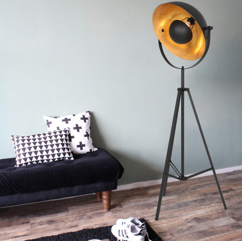 mexlite-vloerlamp-sunflower-zwart-metaal-ø74cm-e27-3664zw-1