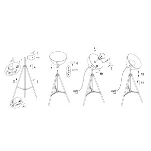 mexlite-vloerlamp-sunflower-zwart-metaal-ø74cm-e27-3664zw-1