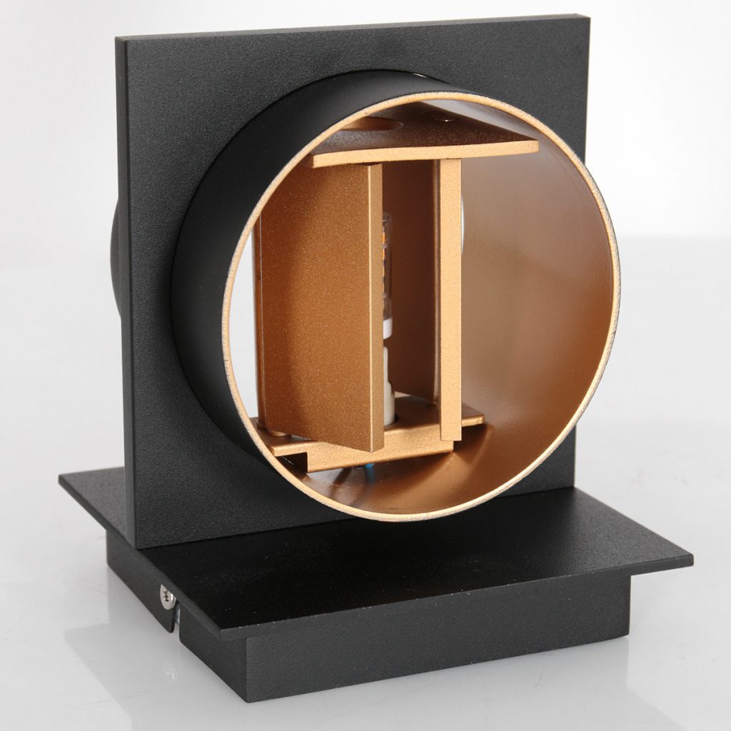 Industriële wandlamp met goudkleurige binnenkant Steinhauer Muro - Afbeelding 11