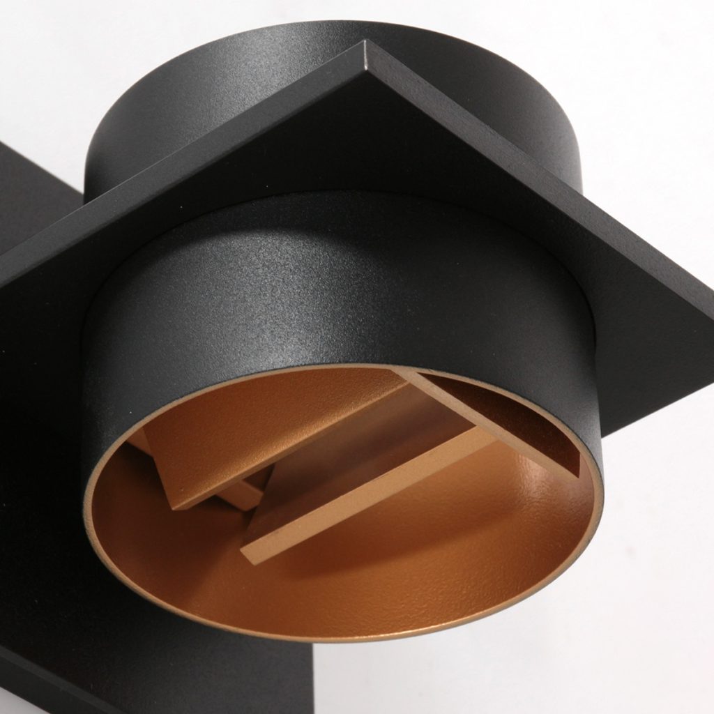 Industriële wandlamp met goudkleurige binnenkant Steinhauer Muro - Afbeelding 3