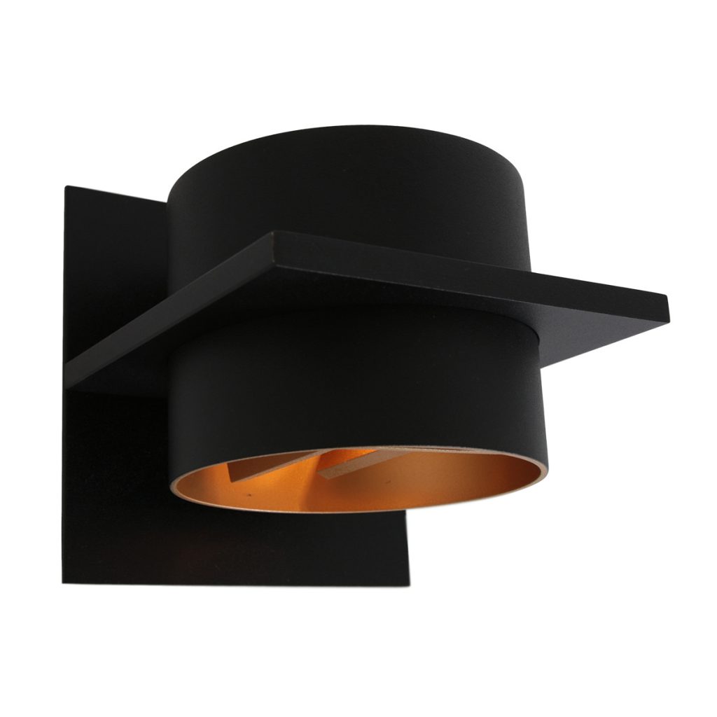 Industriële wandlamp met goudkleurige binnenkant Steinhauer Muro - Afbeelding 9
