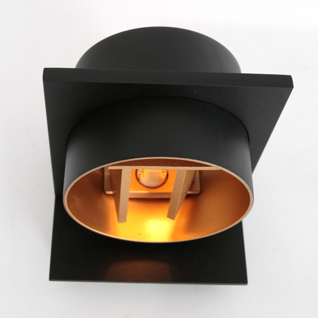 Industriële wandlamp met goudkleurige binnenkant Steinhauer Muro - Afbeelding 10