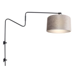 annelighting-wandlamp-linstrom-zwart-metaalveloursstof-schemerlamp-e27-3722zw-1