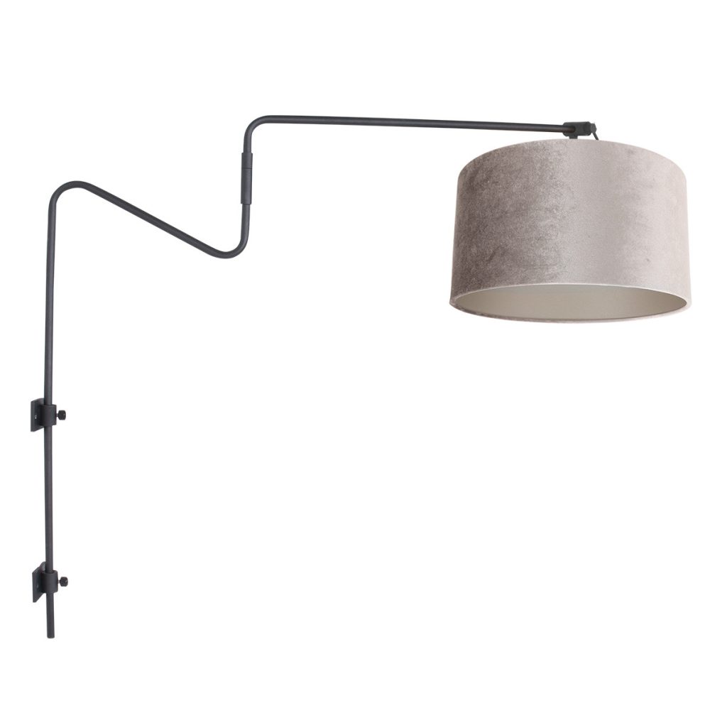 industriele-wandlamp-met-grijze-kap-en-een-knikkende-arm-wandlamp-steinhauer-linstrom-zilver-en-zwart-3722zw