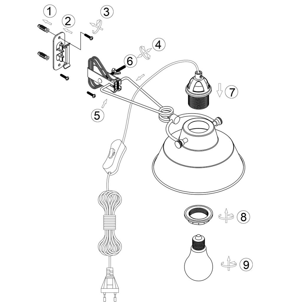 mexlite-wandlamp-nove-zwart-metaal-ø18cm-e27-1320zw-1