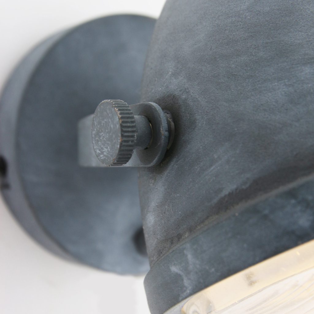 Industriële grijze metalen glazen spot Mexlite Paco - Afbeelding 7