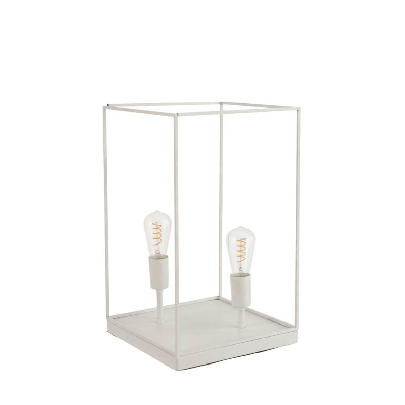 Industriële witte tafellamp twee lichtpunten Jolipa Boy - Afbeelding 2