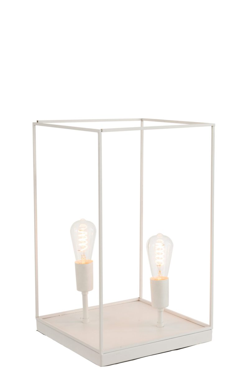 Industriële witte tafellamp twee lichtpunten Jolipa Boy - Afbeelding 3