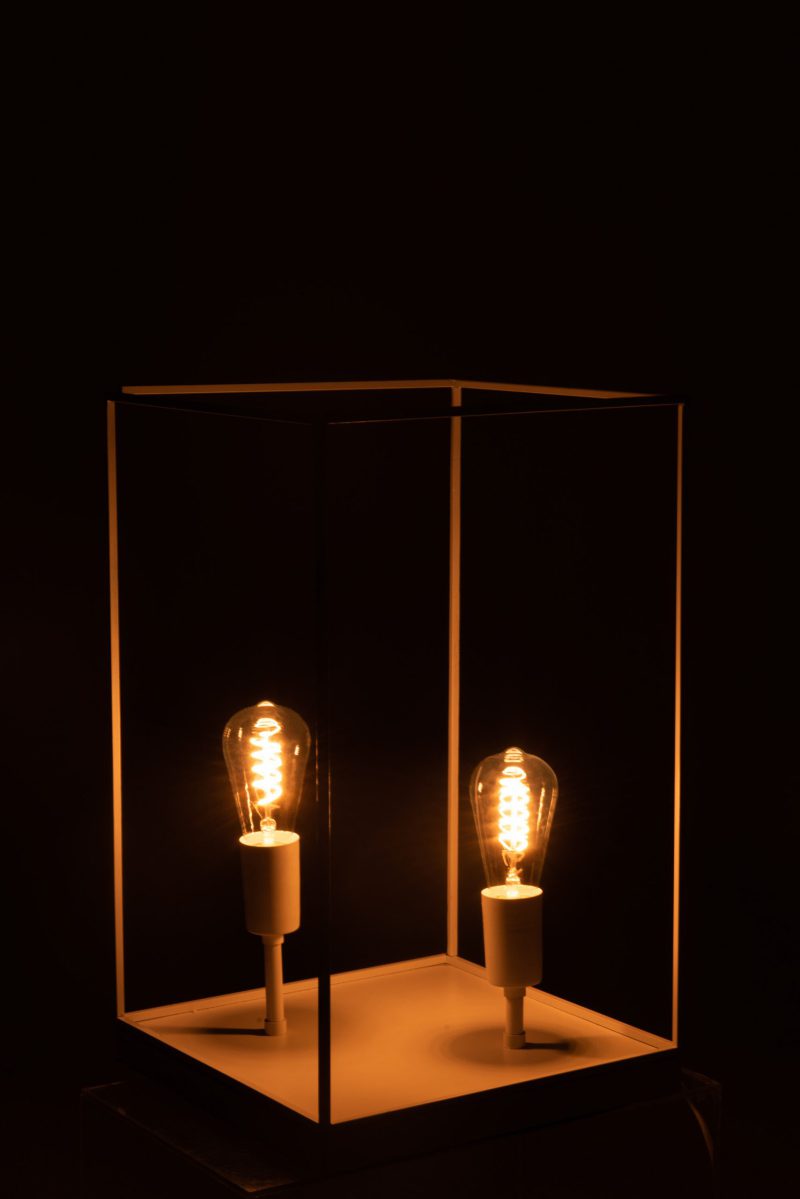 Industriële witte tafellamp twee lichtpunten Jolipa Boy - Afbeelding 4