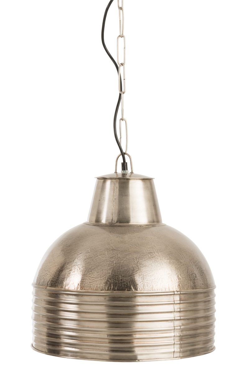 Industriële zilveren ronde hanglamp Jolipa Roy - Afbeelding 3