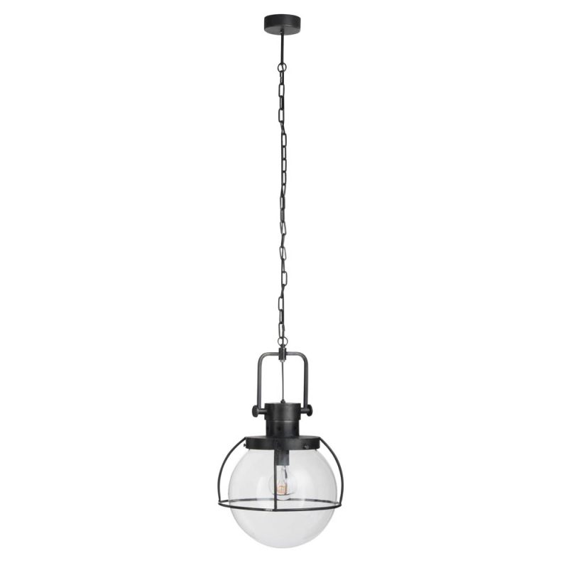 Industriële zwart met witte hanglamp Jolipa Beau - Afbeelding 2