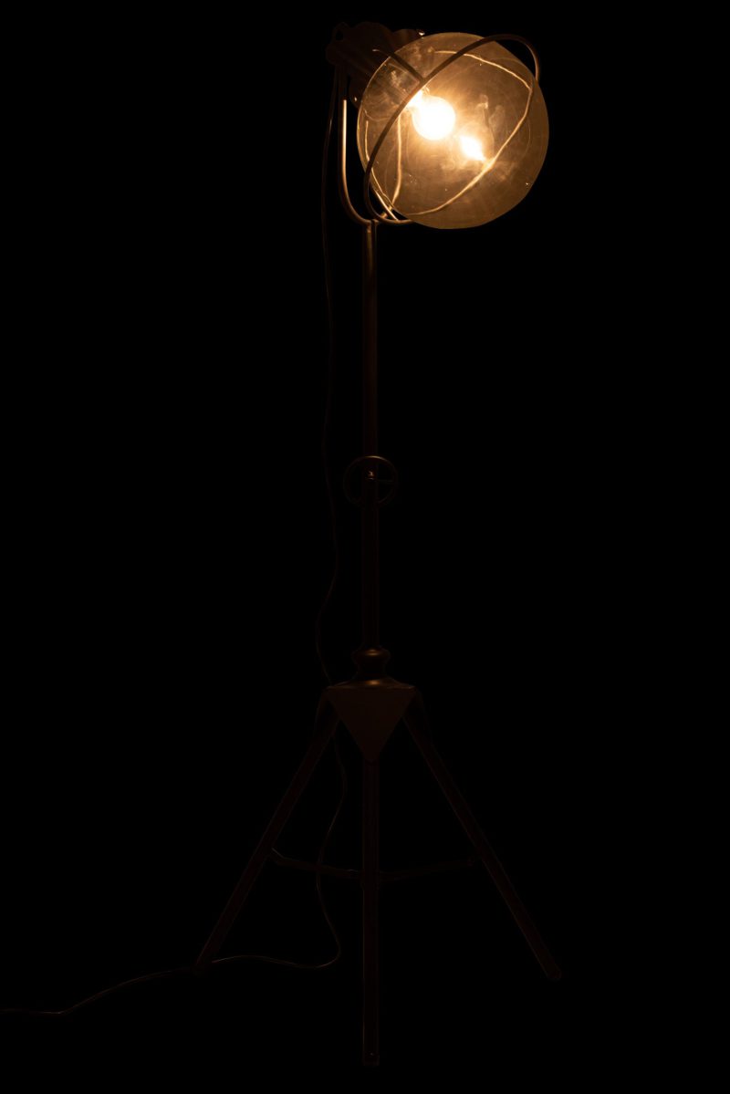 Industriële zwarte vloerlamp driepoot Jolipa Travis - Afbeelding 4