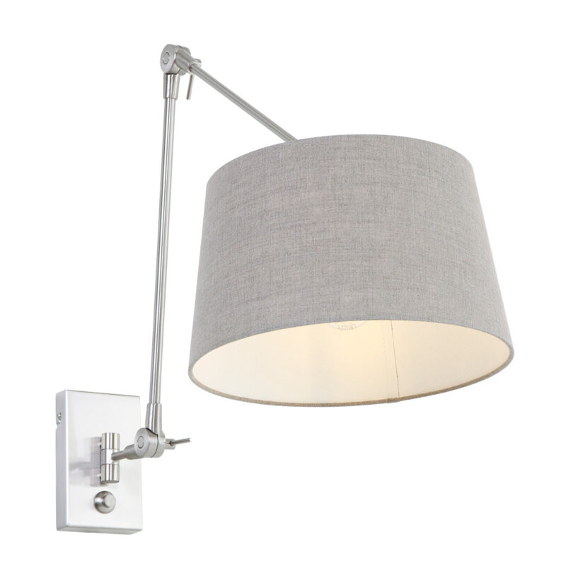Moderne metalen wandlamp staal Steinhauer Prestige chic - Afbeelding 15