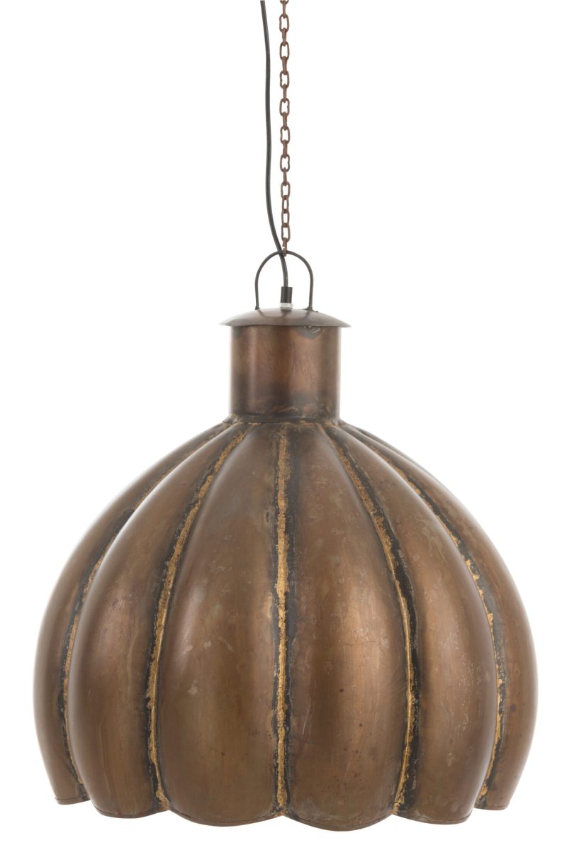 Klassieke bolvormige bruine hanglamp Jolipa Flower poly - Afbeelding 3