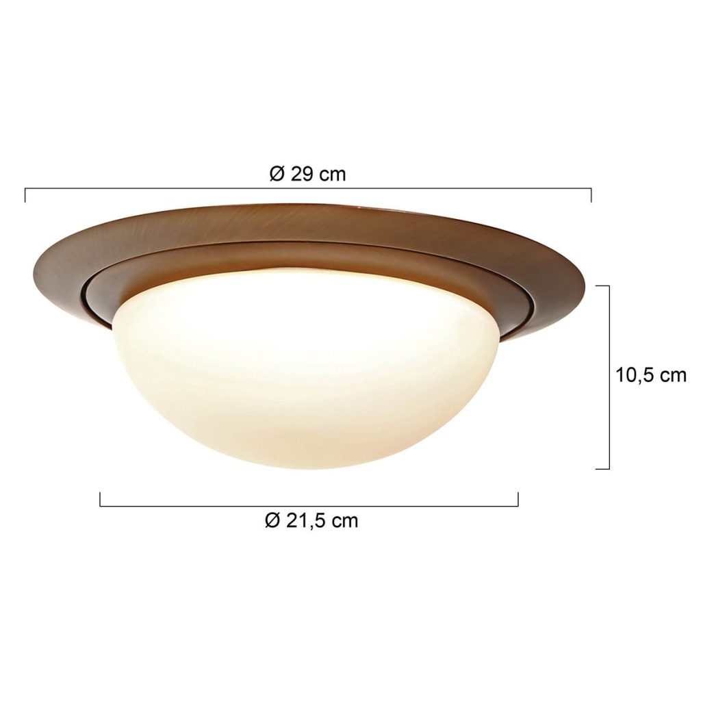 Klassieke bronzen metalen plafonnière glas Steinhauer Ikaro - Afbeelding 5