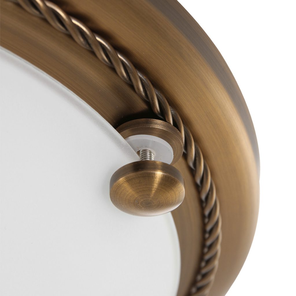 Klassieke bronzen metalen plafonnière glas Steinhauer Ceiling and wall - Afbeelding 5