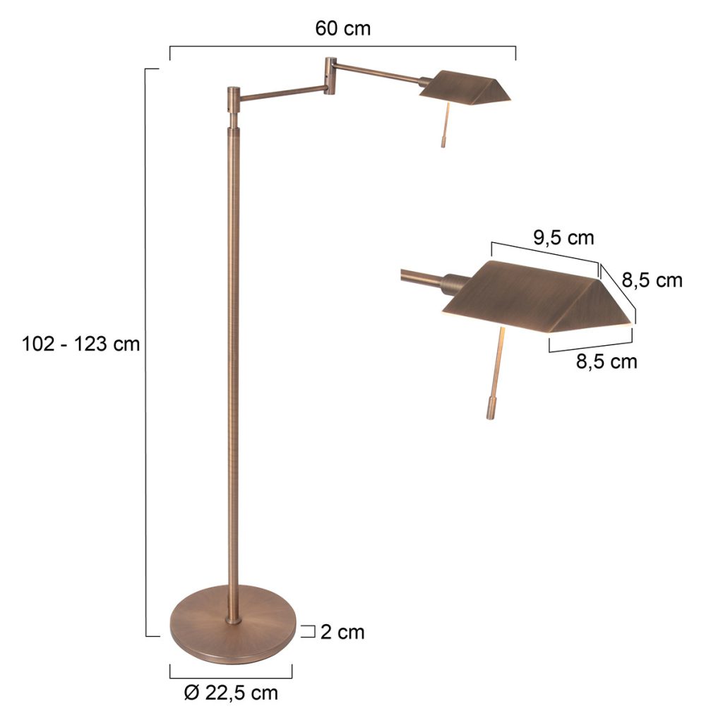 Klassieke dimbare vloerlamp Steinhauer Retina - Afbeelding 8