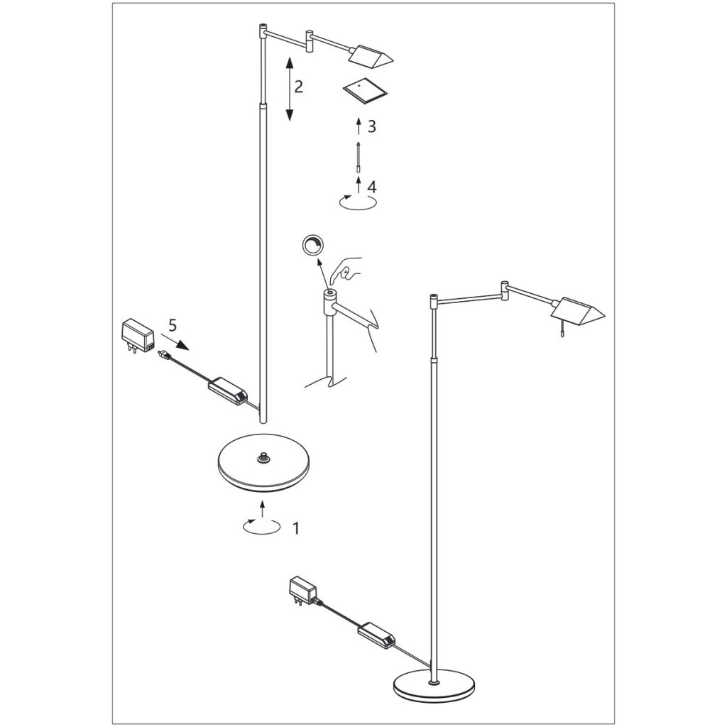 Klassieke dimbare vloerlamp Steinhauer Retina - Afbeelding 10