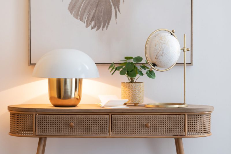 Klassieke goud met witte tafellamp paddenstoel Jolipa Mushroom - Afbeelding 3