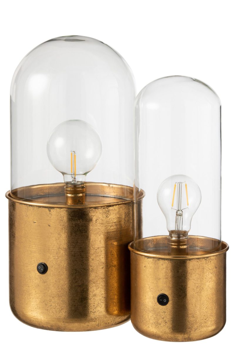Klassieke gouden tafellamp glazen kap Jolipa Antique - Afbeelding 6