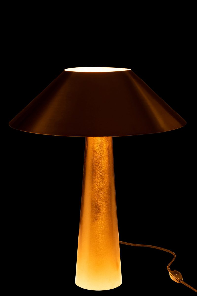 Klassieke gouden tafellamp ronde kap Jolipa Umbrella - Afbeelding 5