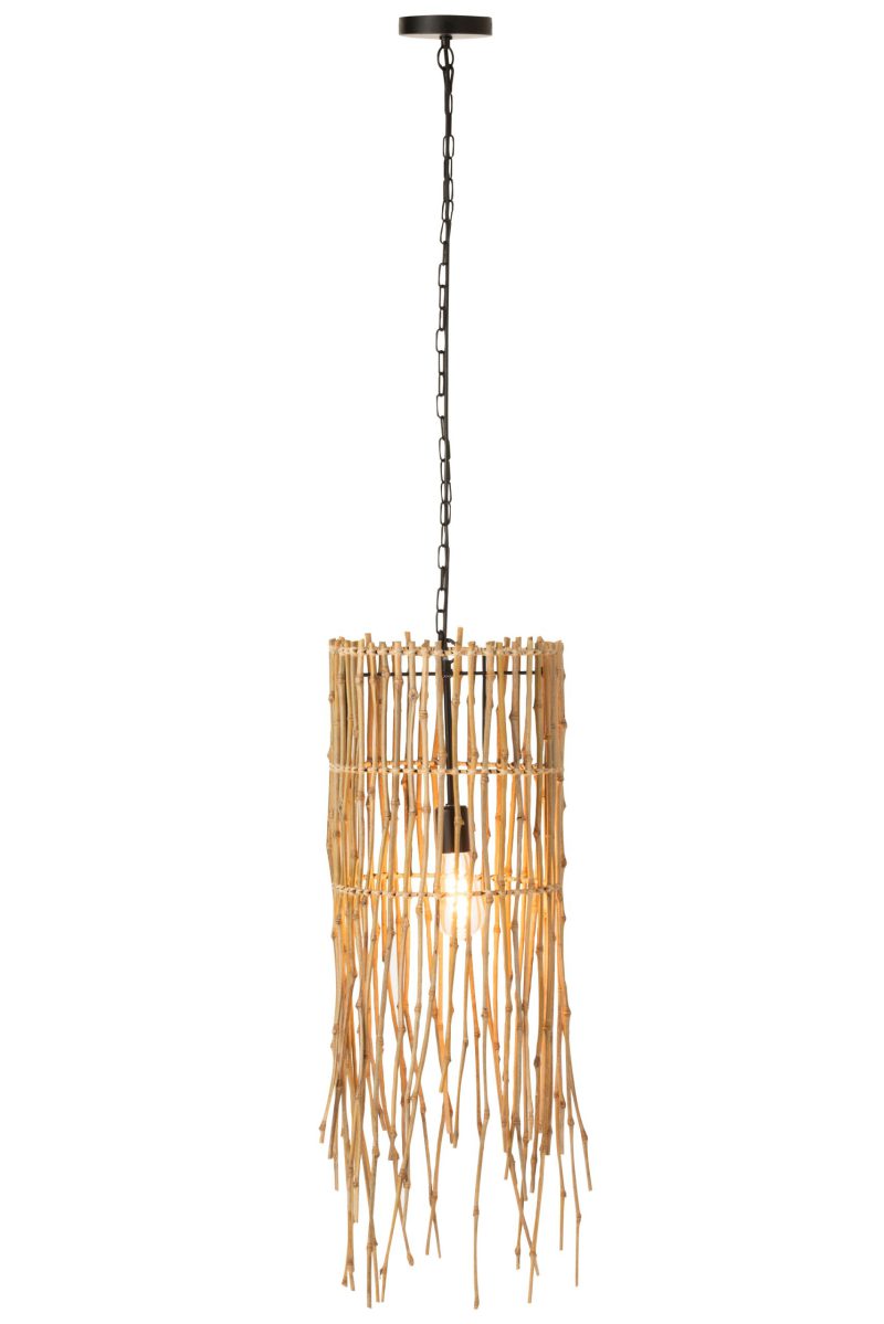 Klassieke houten beige hanglamp Jolipa Jasper - Afbeelding 3