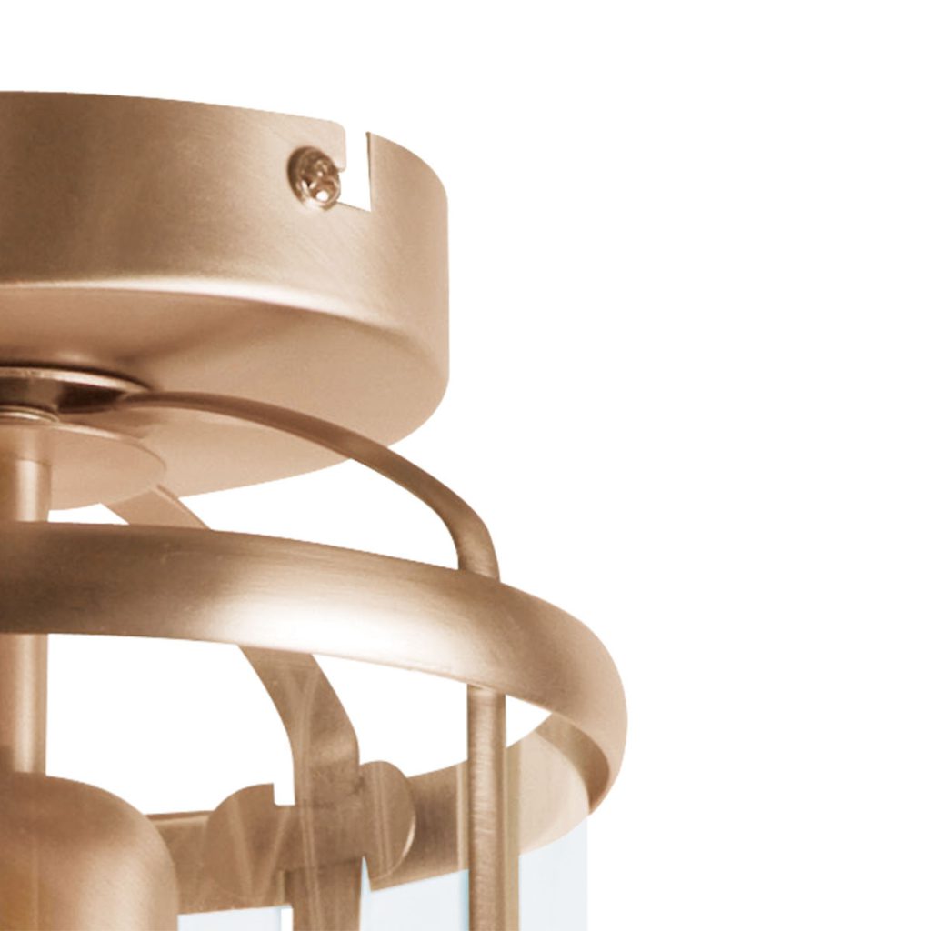 Klassieke bronzen plafondlamp lantaarnvorm glas/metaal Steinhauer Pimpernel - Afbeelding 3