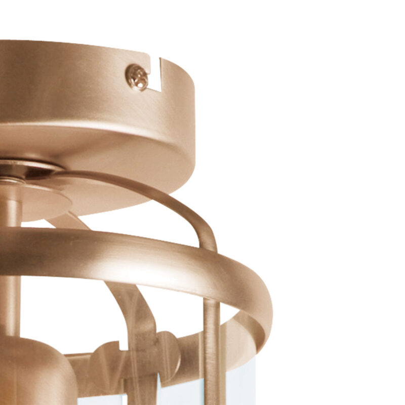 Klassieke bronzen plafondlamp lantaarnvorm glas/metaal Steinhauer Pimpernel - Afbeelding 3
