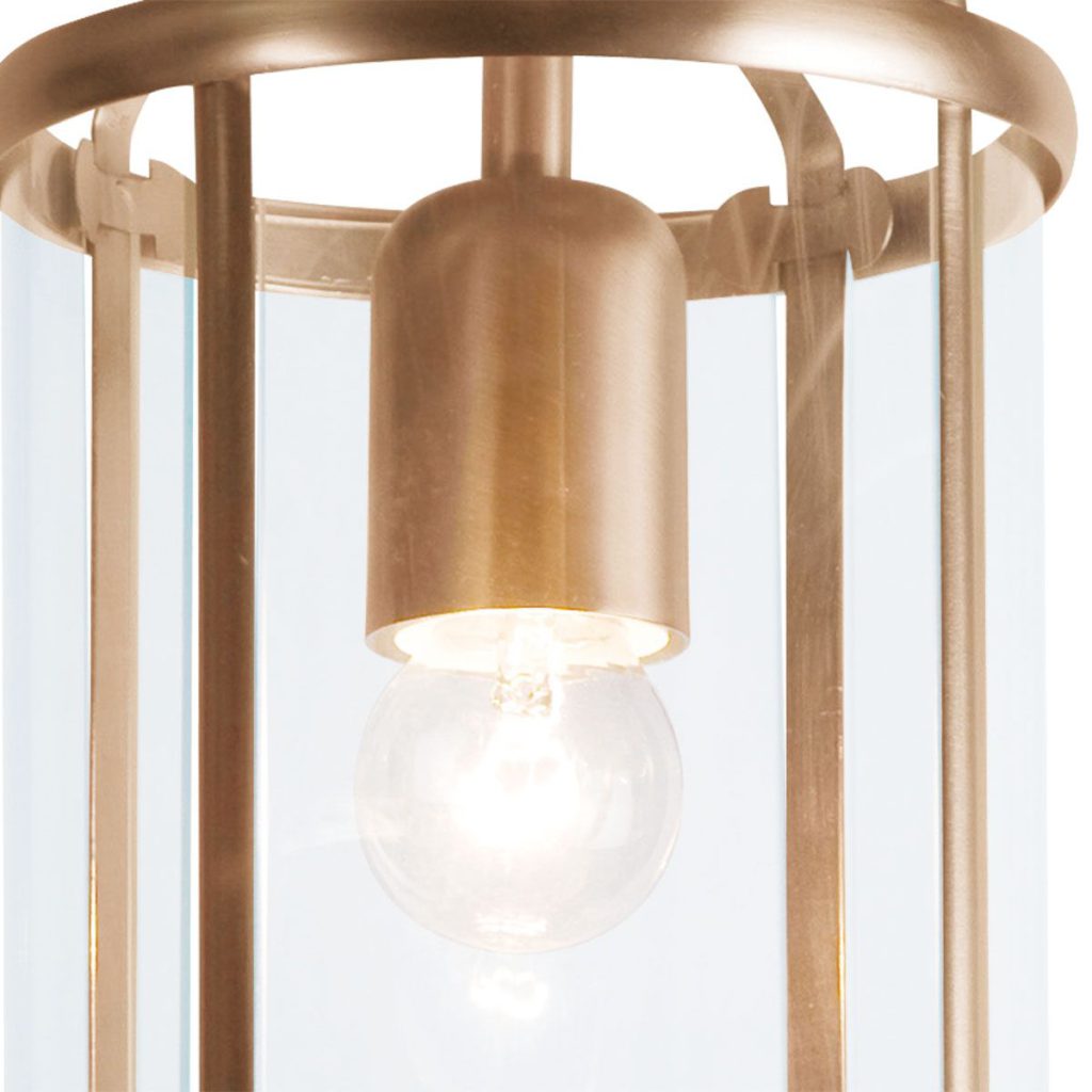 Klassieke bronzen plafondlamp lantaarnvorm glas/metaal Steinhauer Pimpernel - Afbeelding 9
