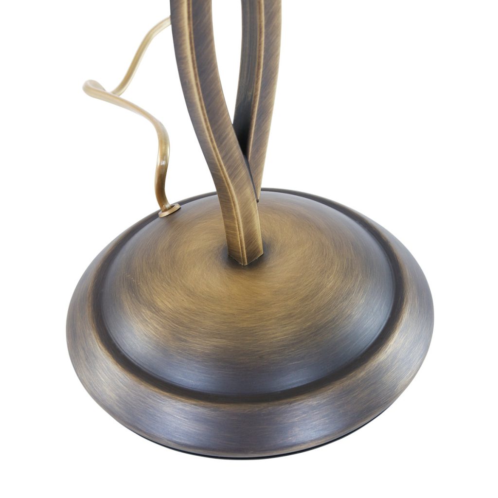 Gedraaide bronzen tafellamp gemarmerde glaskap Steinhauer Capri - Afbeelding 6