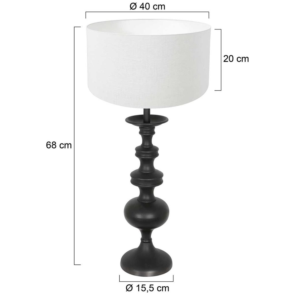 annelighting-tafellamp-lyons-zwart-houtlinnen-ø40cm-e27-3485zw-1