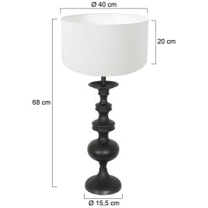 annelighting-tafellamp-lyons-zwart-houtlinnen-ø40cm-e27-3485zw-1